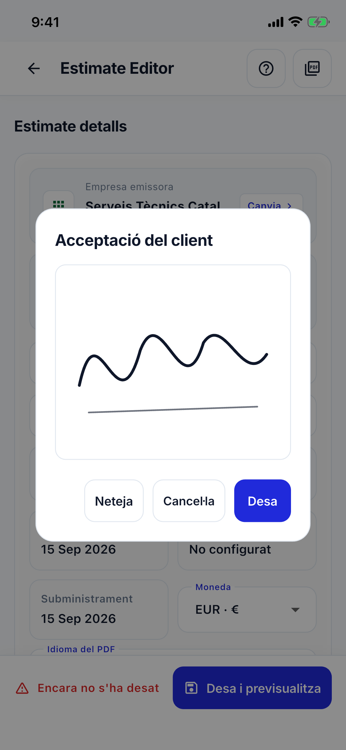 Payment QR and signature screenshot