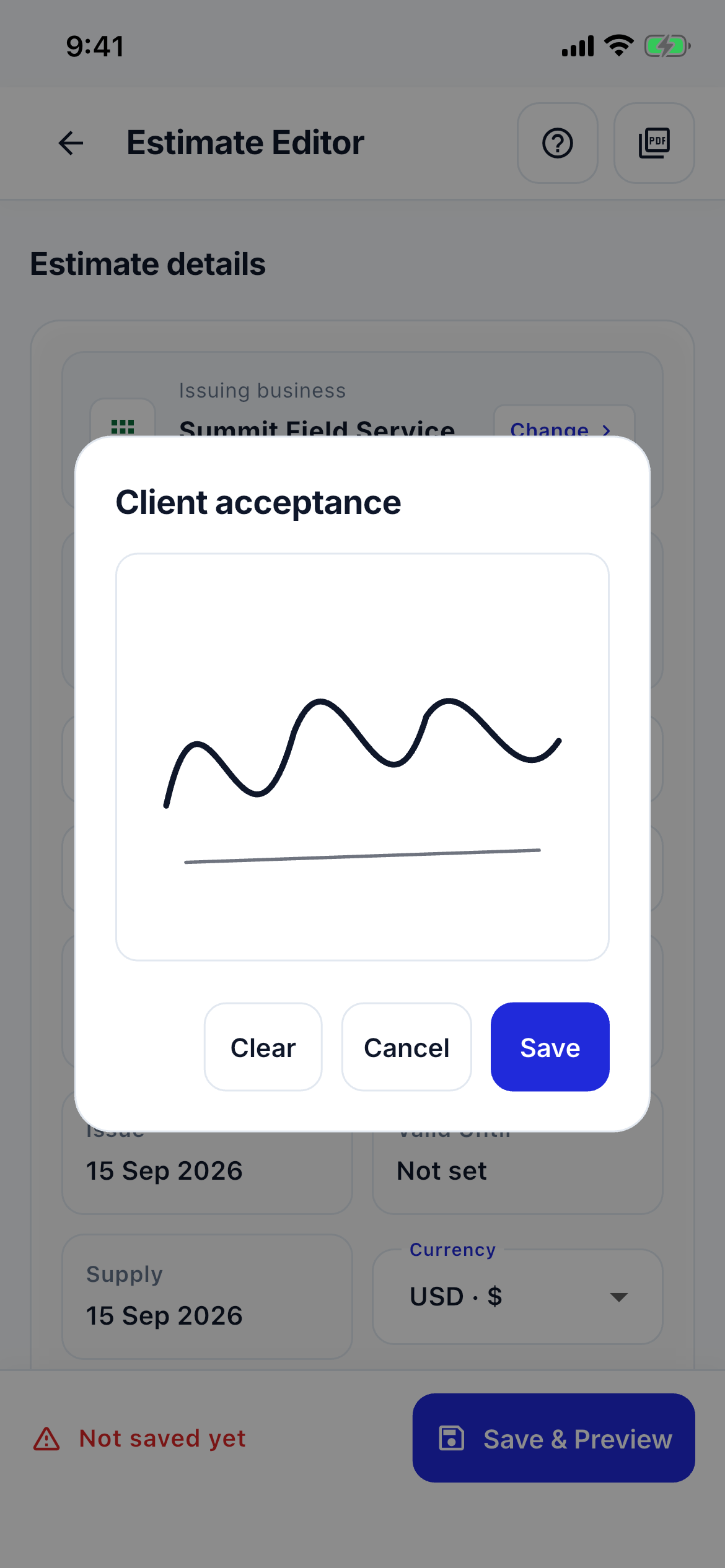 Payment QR and signature screenshot