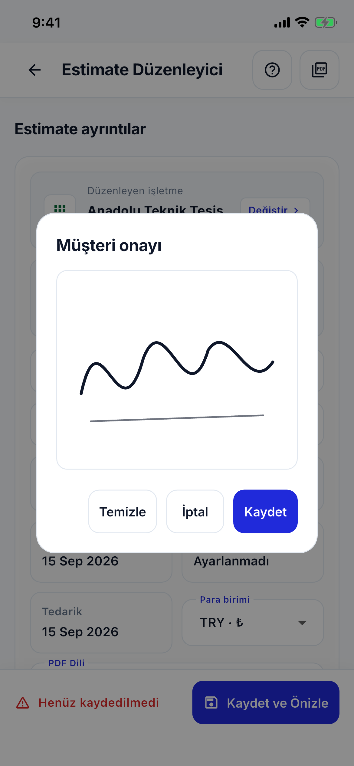 Payment QR and signature screenshot